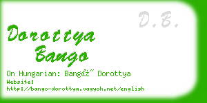 dorottya bango business card